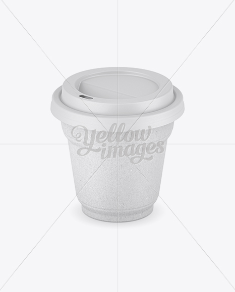 Kraft Coffee Cup Mockup (High-Angle Shot)