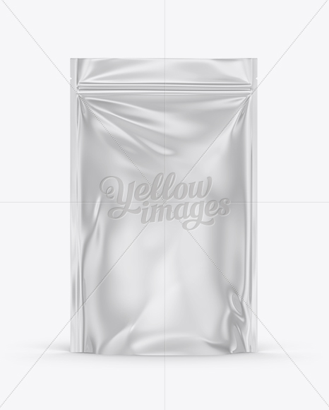 Glossy Stand Up Pouch with Zipper Mockup