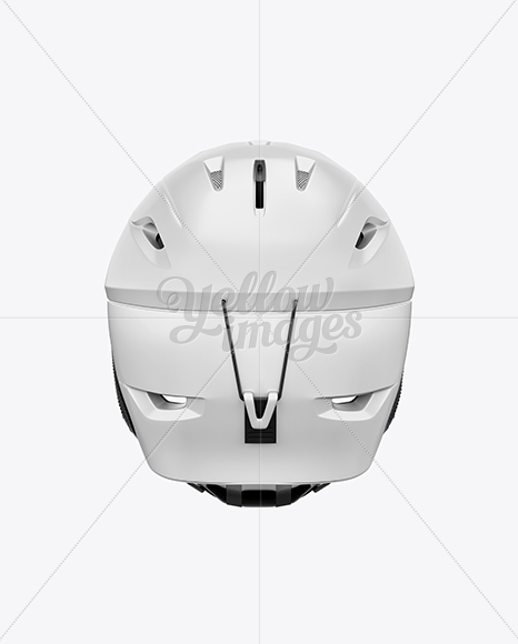 Ski Helmet Mockup - Back View