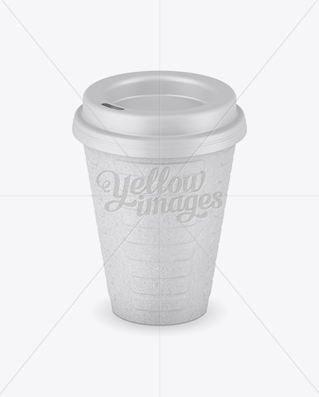 Kraft Coffee Cup Mockup (High-Angle Shot)