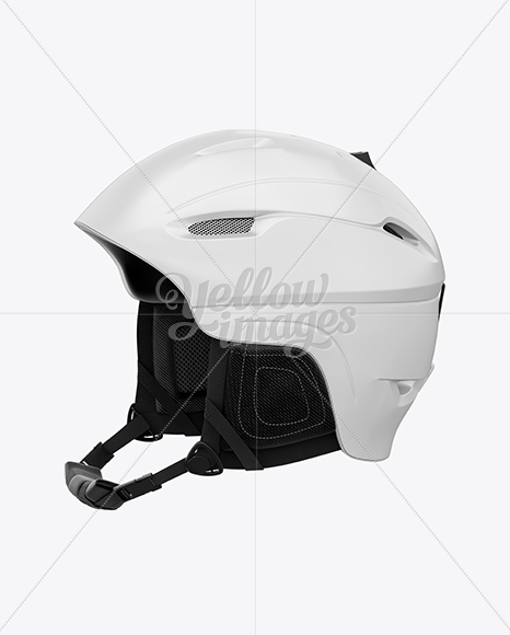 Ski Helmet Mockup - Left Half Side View