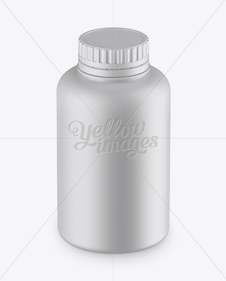 Matte Plastic Bottle Mockup (High-Angle Shot)