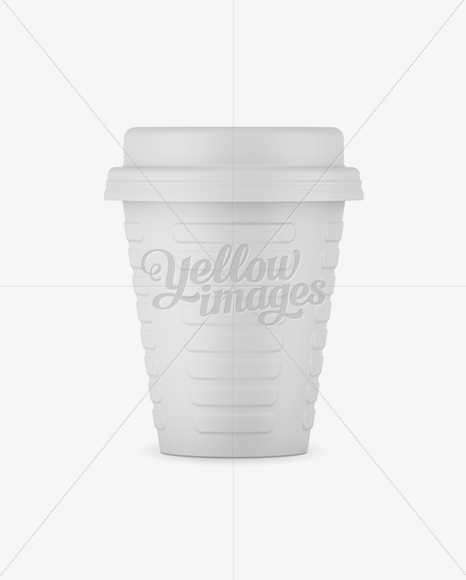Matte Coffee Cup Mockup - Front View