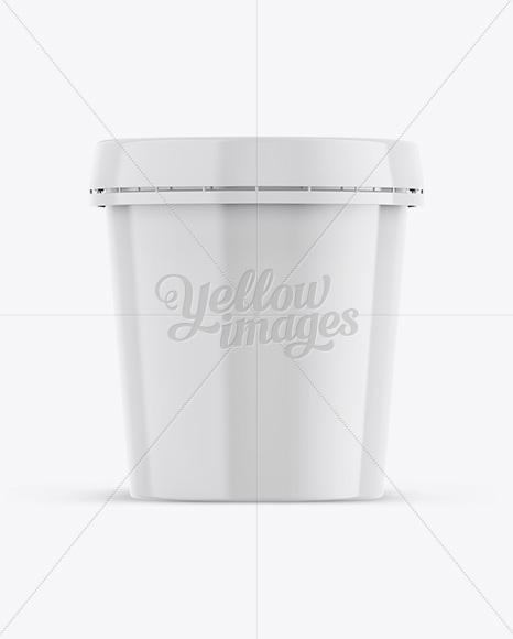 Glossy Ice Cream Cup Mockup - Front View