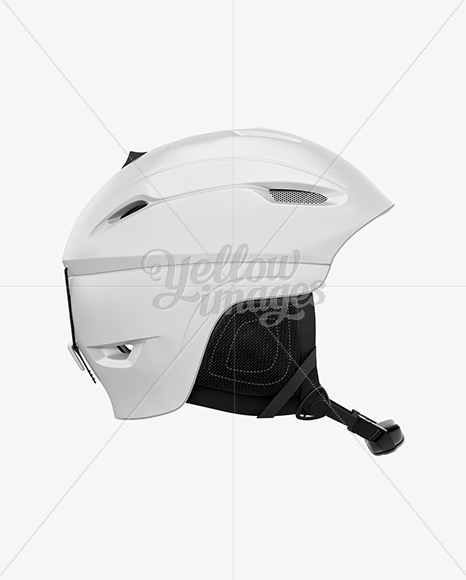 Ski Helmet Mockup - Side View