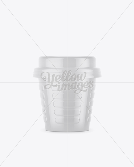 Glossy Small Coffee Cup Mockup - Front View