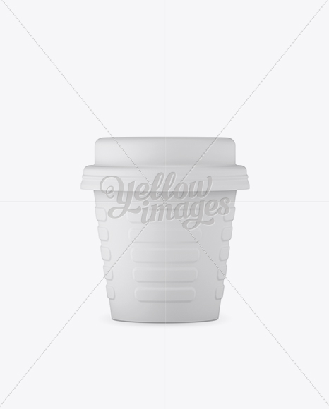 Matte Small Coffee Cup Mockup - Front View