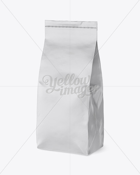 Matte Paper Snack Bag Mockup - Half Side View