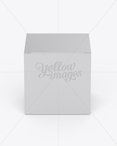 Paper Box Mockup - Front View (High-Angle Shot)