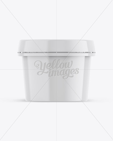 Glossy Ice Cream Cup Mockup - Front View