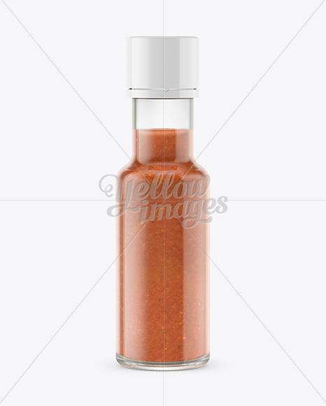 125ml Salsa Sauce Bottle Mockup - Free Download Images High Quality PNG