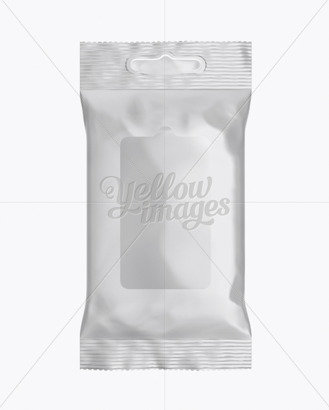 Matte Wet Wipes Pack Mockup - Front View