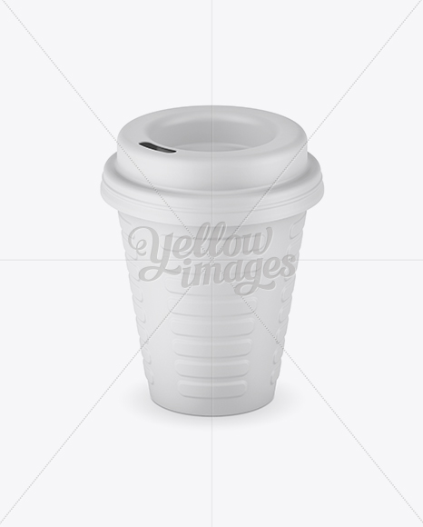 Matte Coffee Cup Mockup (High-Angle Shot)