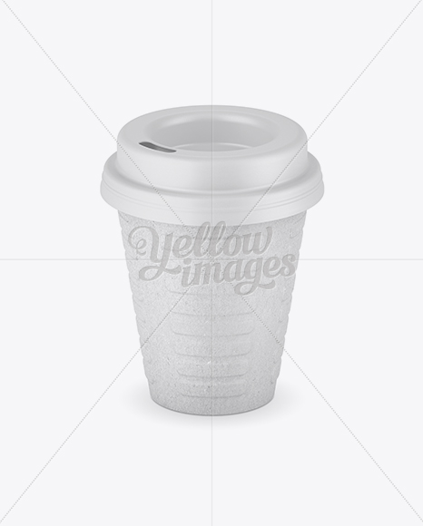 Kraft Coffee Cup Mockup (High-Angle Shot)