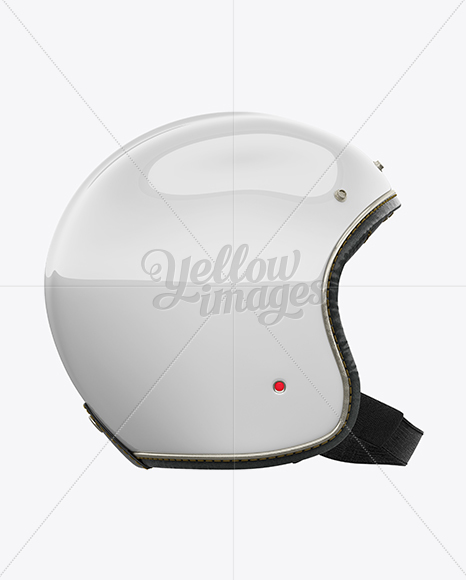 Vintage Motorcycle Helmet Mockup - Side View