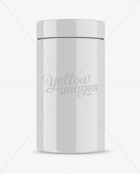 Glossy Protein Jar Mockup