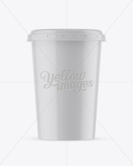 Matte Sour Cream Cup Mockup