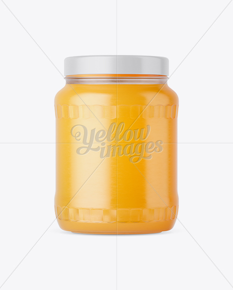 700ml Clear Glass Jam Jar Mockup