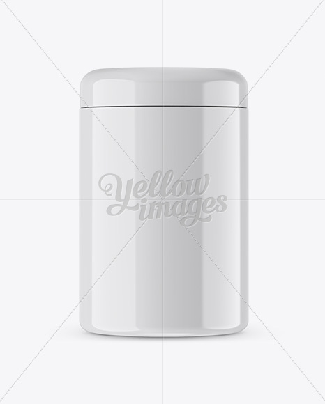 Glossy Tea Tin Can Mockup