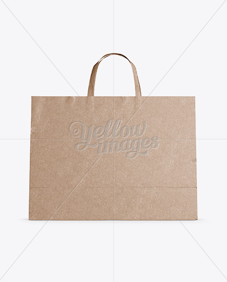 Kraft Paper Shopping Bag Mockup - Front View