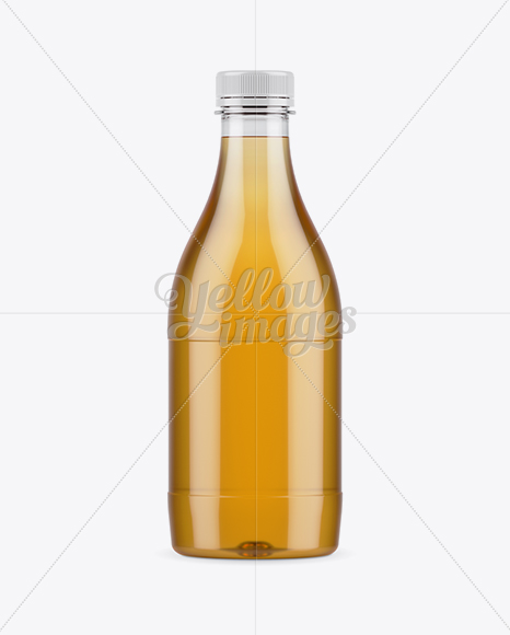 Plastic Apple Juice Bottle Mockup