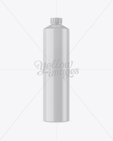 Glossy Plastic Bottle Mockup