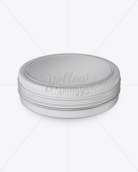 Matte Round Tin Box Mockup (High-Angle Shot)