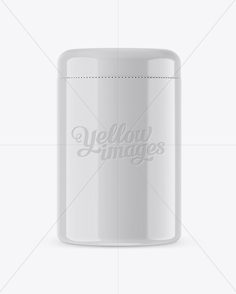 Tea Tin Can W/ Glossy Shrink Sleeve Mockup