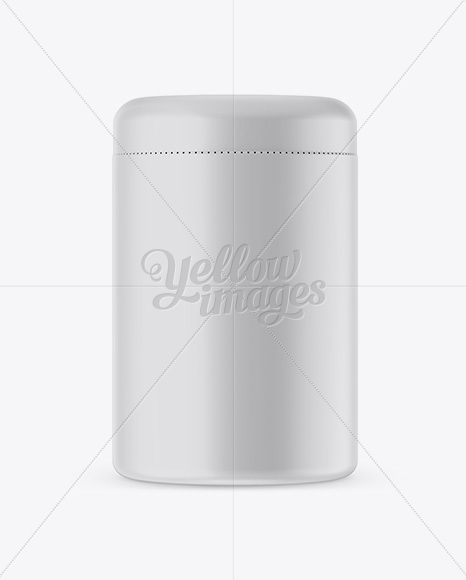 Tea Tin Can W/ Matte Shrink Sleeve Mockup