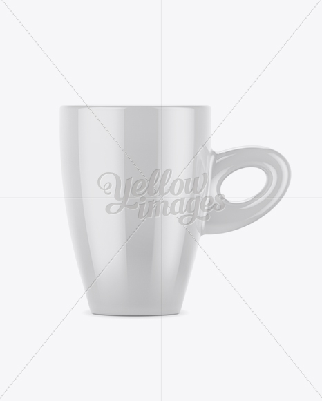 Glossy Cup Mockup - Front View