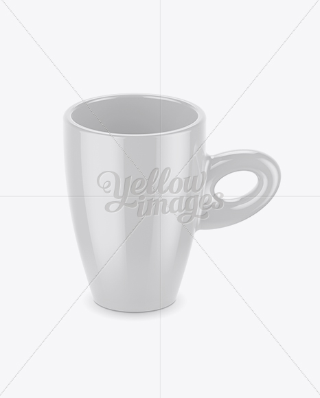 Glossy Cup Mockup (High-Angle Shot)