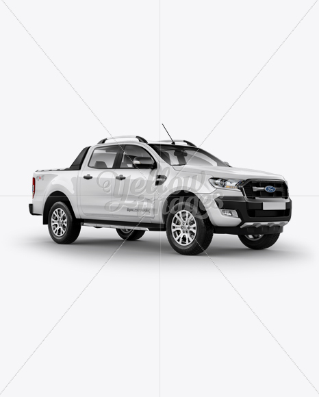 Pickup Truck Mockup - Half Side View