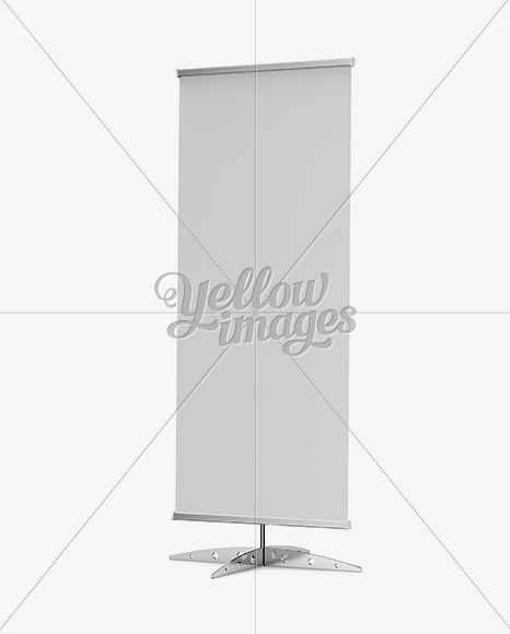 Roll-up Banner Mockup - Half Side View