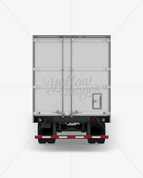 Kenworth Refrigerator Truck HQ Mockup - Back View