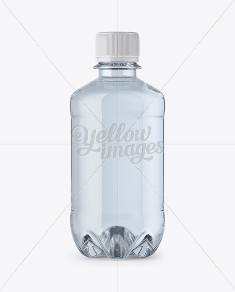 Clear Plastic 330ml Bottle Mockup