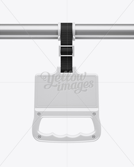 Glossy Plastic Bus Grab Handle Mockup