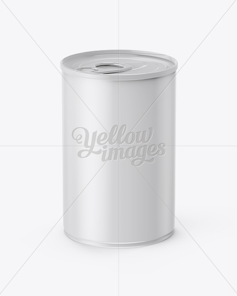 Glossy Tin Can With Pull Tab Mockup (High-Angle Shot)