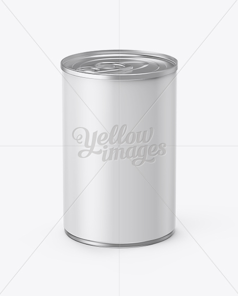 Tin Can With Pull Tab Mockup (High-Angle Shot)