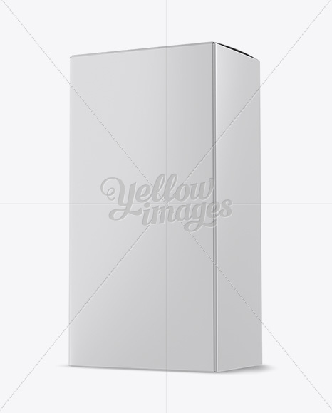 Glossy Paper Box Mockup - Half Side View