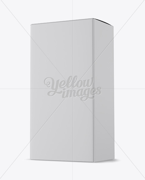 Matte Paper Box Mockup - Half Side View