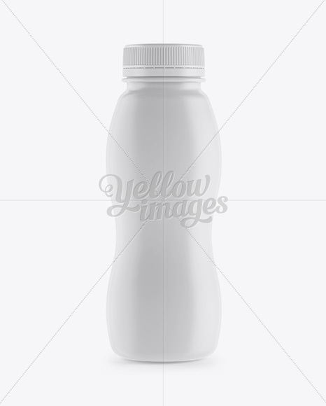 Matte Plastic Bottle Mockup - Front View