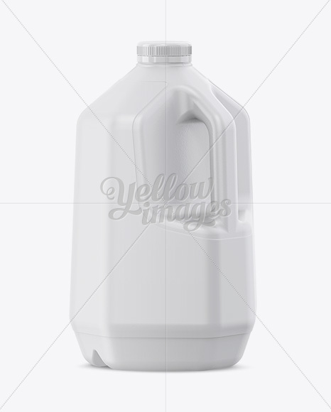 Plastic Milk Jug Mockup - Half Side View