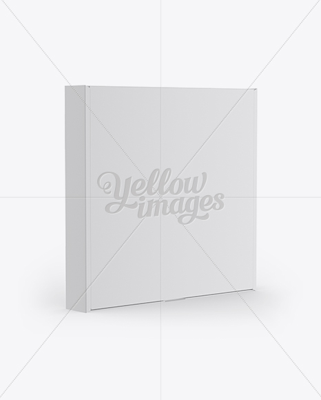 Pizza Box Mockup - Half Side View