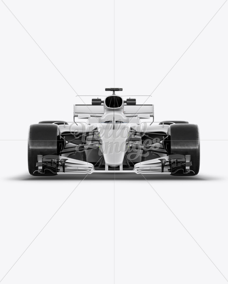 2017 Formula 1 Car Front view Mockup