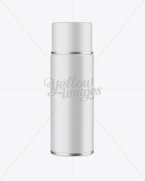 Matte Spray Can With Plastic Cap Mockup - Front View