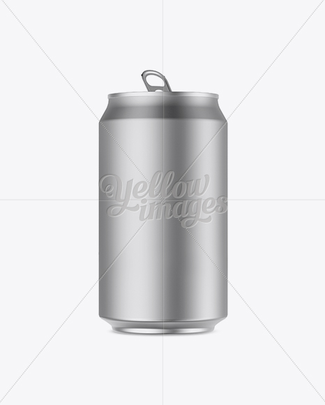 330ml Matte Metallic Aluminium Can Mockup - Free Download Images High