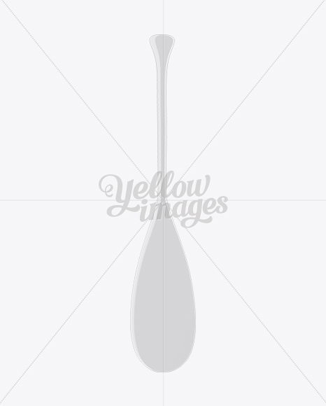 Glossy Small Canoe Paddle Mockup - Front View