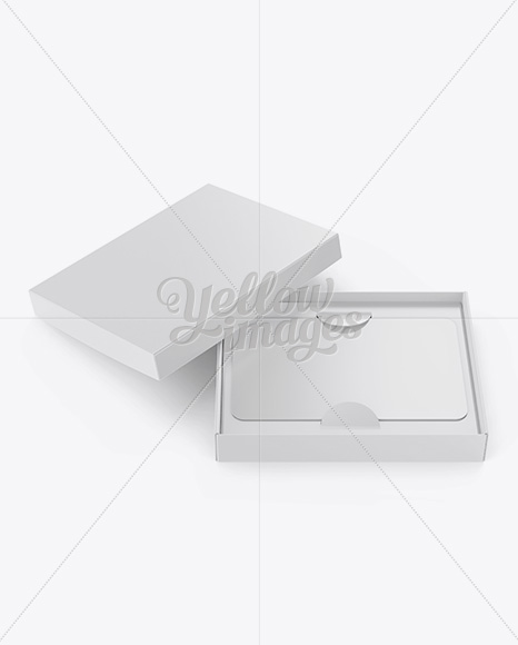 Gift Card in a Box Mockup - Front View (High-Angle Shot)