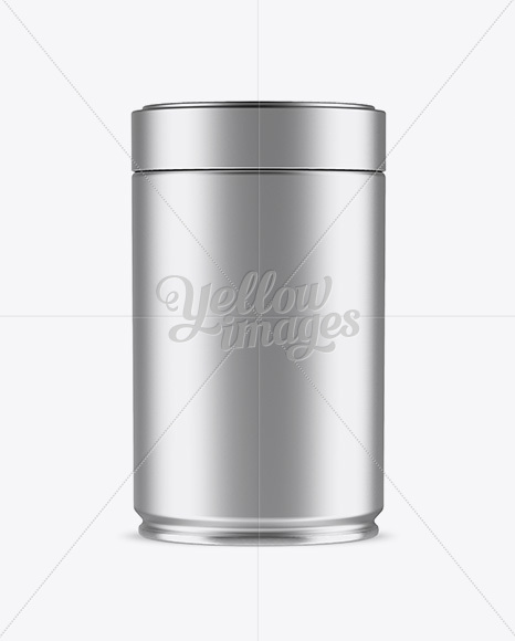 Matte Metallic Coffee Jar Mockup