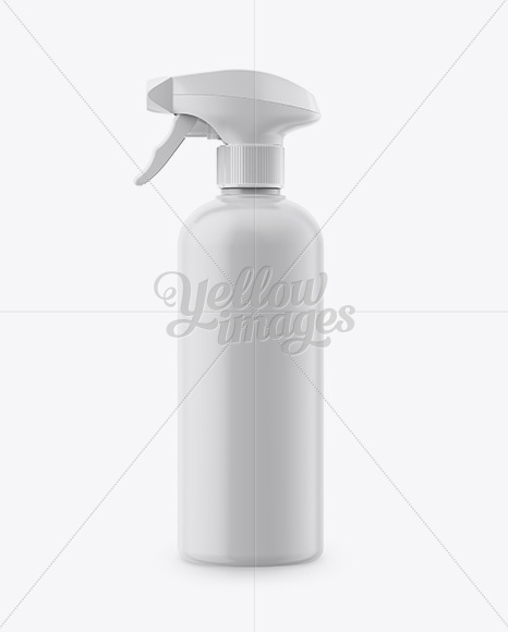 Plastic Bottle with Trigger Sprayer Mockup